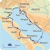 Italië, Kroatië, rondje Adriatische Zee
