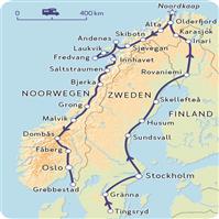 Zweden, Finland, Noorwegen, naar de Noordkaap